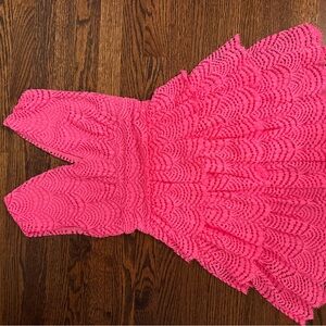 Lilly Pulitzer Roxie pink scalloped shell lace dress